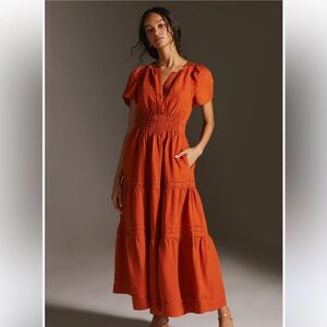 Anthropologie Somerset dress. Size M. Burnt orange